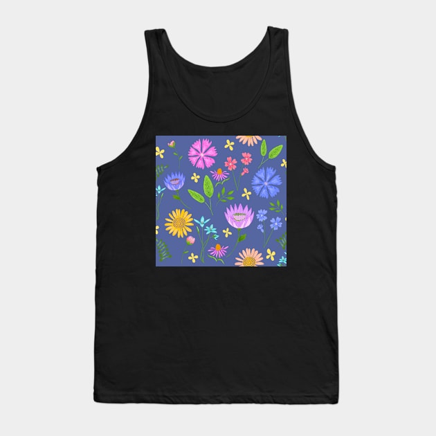 Wild flowers print Tank Top by Papergrape